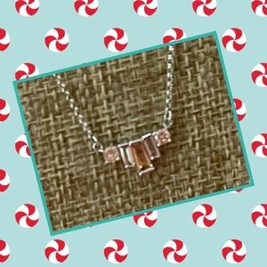 Silver faux orange 🍊 topaz necklace